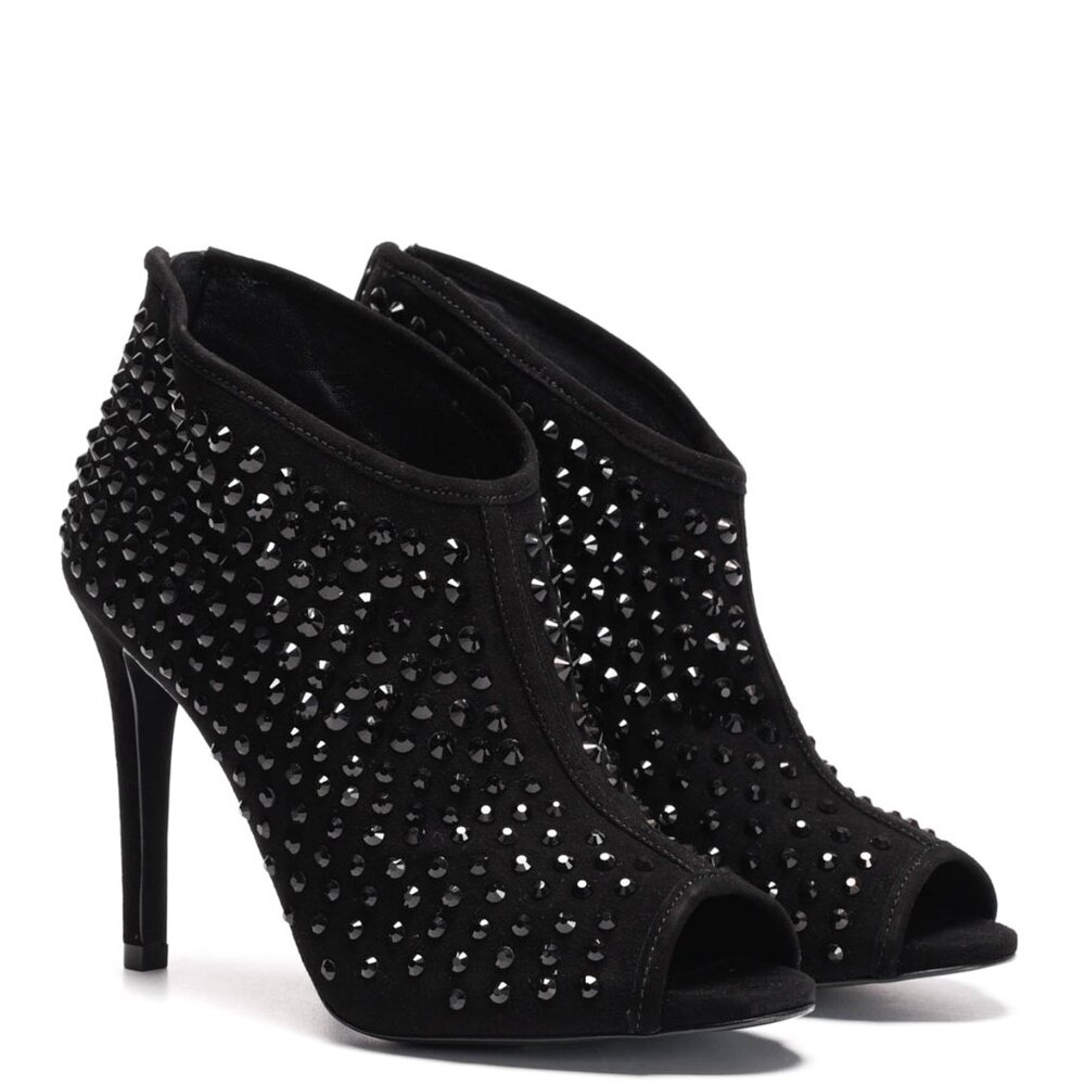 Michael Kors DANI ankle boots open toe studded black size 9
